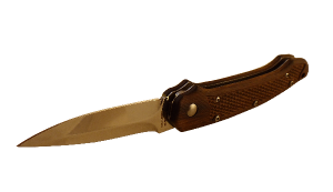 Нож автоматический с деревянной рукоятью