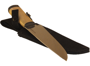 Нож охотничий с деревянной рукоятью "Плавник"